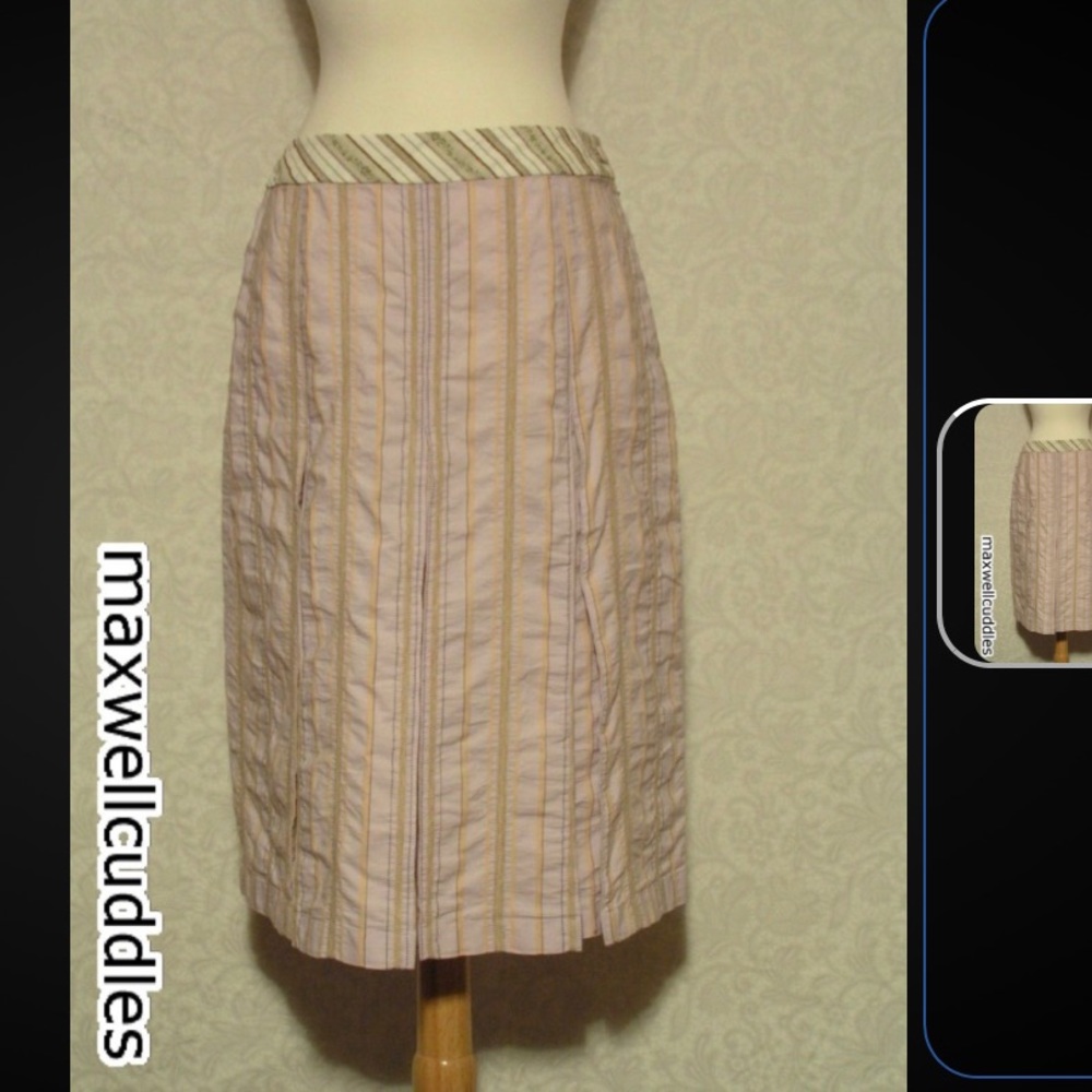 J J JILL CRINKLE COTTON LT IRIS SKIRT 12 PETITE